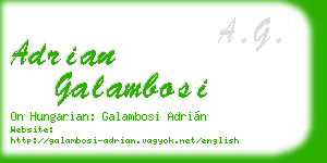 adrian galambosi business card